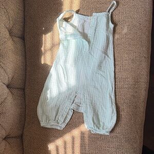 btween Light Mint Gauze Romper - Sleeveless Straps